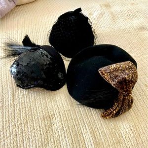 Vintage Black  Hats Lot of Three….